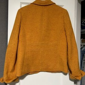 J. Crew Yellow 100% Wool Tweed Jacket Coat - Size 10